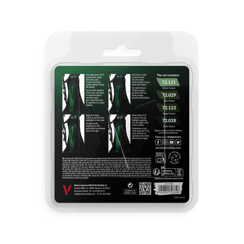 Vallejo: Game Colour: Green Colours Acrylic Paint Set