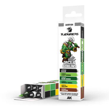 AK Interactive: Playmarkers: Orcs & Goblins (6 Colours) Acrylic Paint Marker Set