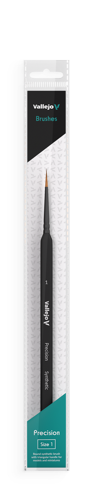 Vallejo: Brushes: Precision Synthetic Round Brush, Triangular Handle No. 1