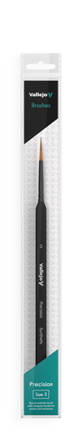 Vallejo: Brushes: Precision Synthetic Round Brush, Triangular Handle No. 3/0