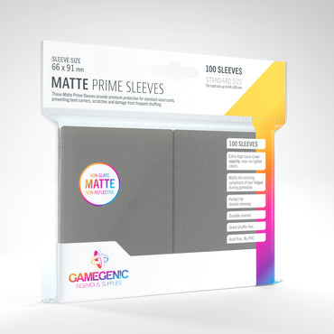 Gamegenic: Matte Prime Card Sleeves DARK GRAY (66mm x 91mm) (100)