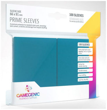 Gamegenic: Prime Card Sleeves BLUE (66mm x 91mm) (100 Sleeves Per Pack)