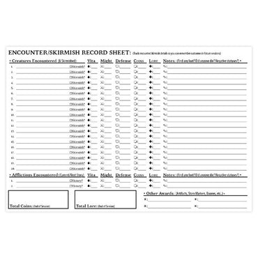 Folklore The Affliction Encounter Record Pad