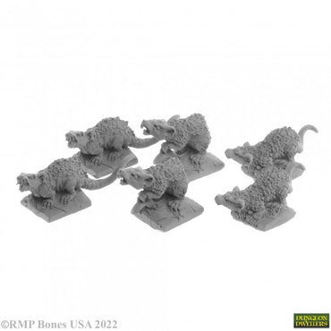 Reaper: Dungeon Dwellers: Giant Tomb Rats (6)