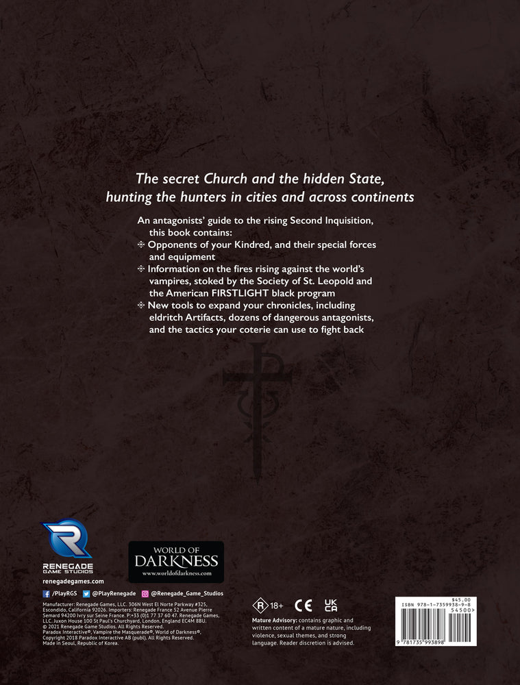 Vampire: The Masquerade RPG 5E: Second Inquisition