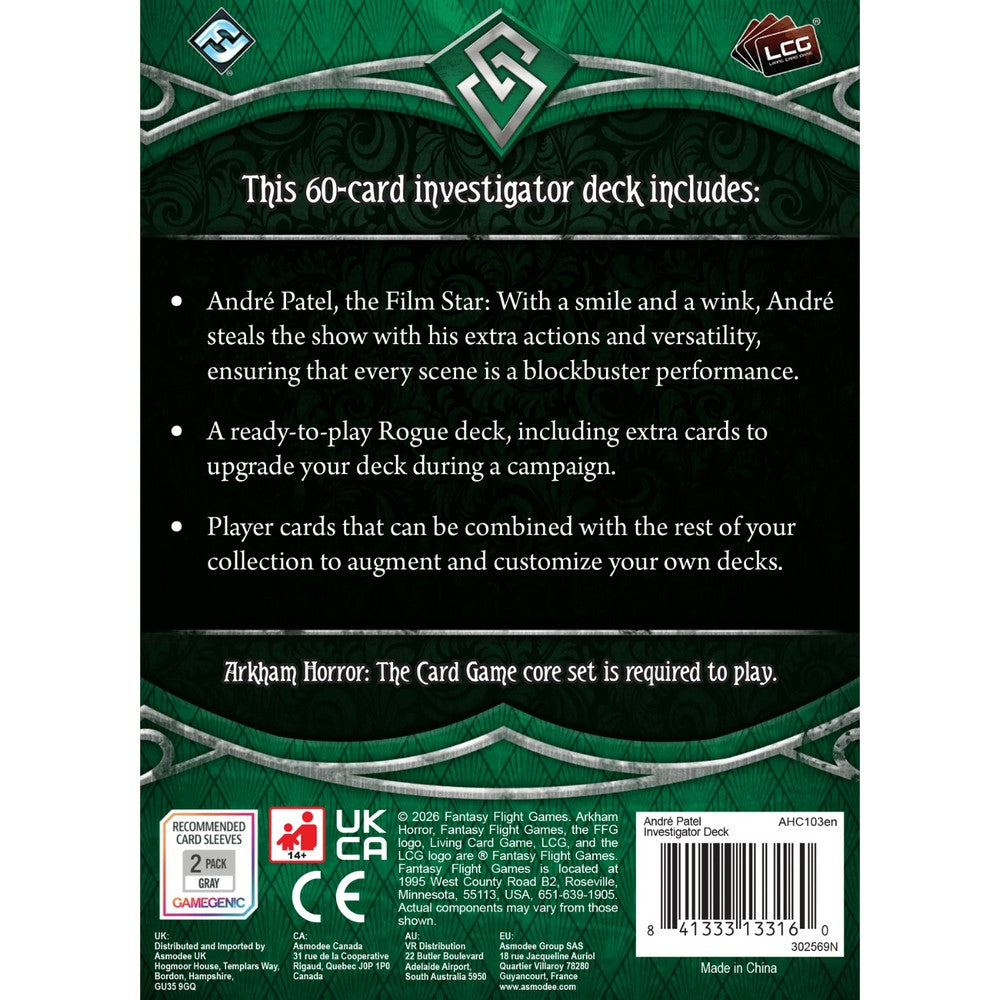 Arkham Horror LCG™: Investigator Deck: André Patel