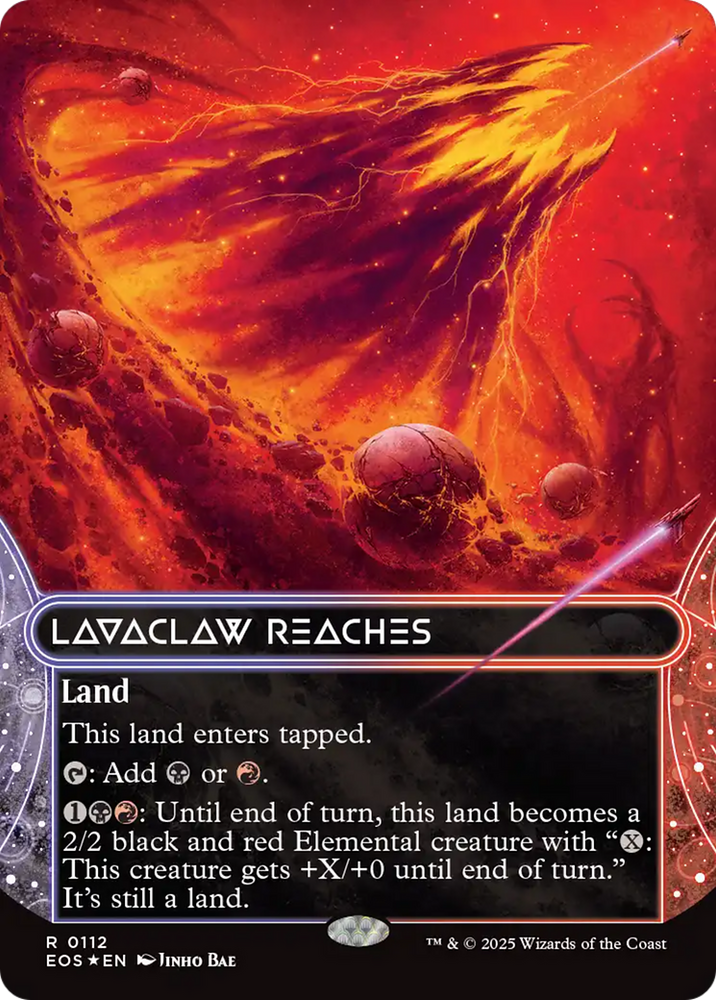 Lavaclaw Reaches (0112) (Borderless) (Galaxy Foil) [Edge of Eternities: Stellar Sights]