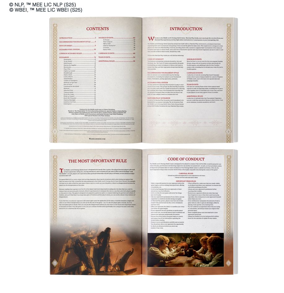 Middle-earth SBG: Matched Play Guide