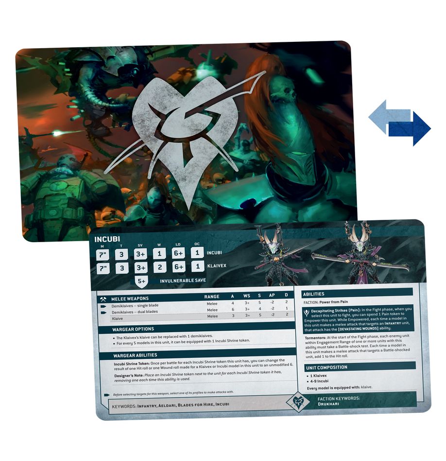 Warhammer 40000: Datasheet Cards: Drukhari
