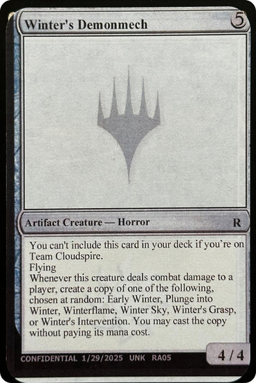 Winter's Demonmech [Unknown Event]