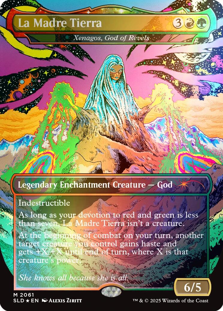 La Madre Tierra - Xenagos, God of Revels (Rainbow Foil) [Secret Lair Drop Series]
