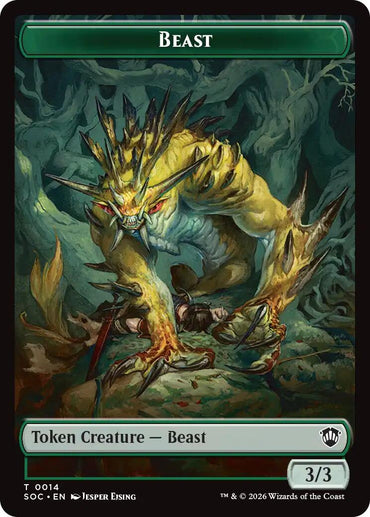 Beast // Primo, The Indivisible Double-Sided Token [Secrets of Strixhaven Commander Tokens]