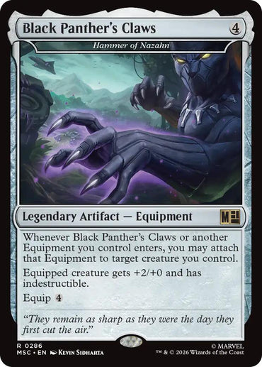 Black Panther's Claws - Hammer of Nazahn (Surge Foil) [Marvel Super Heroes Commander]