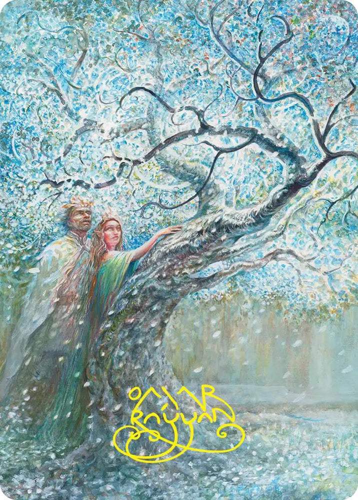 Flowering of the White Tree Art Card (Gold-Stamped Signature) [The Hobbit Art Series]