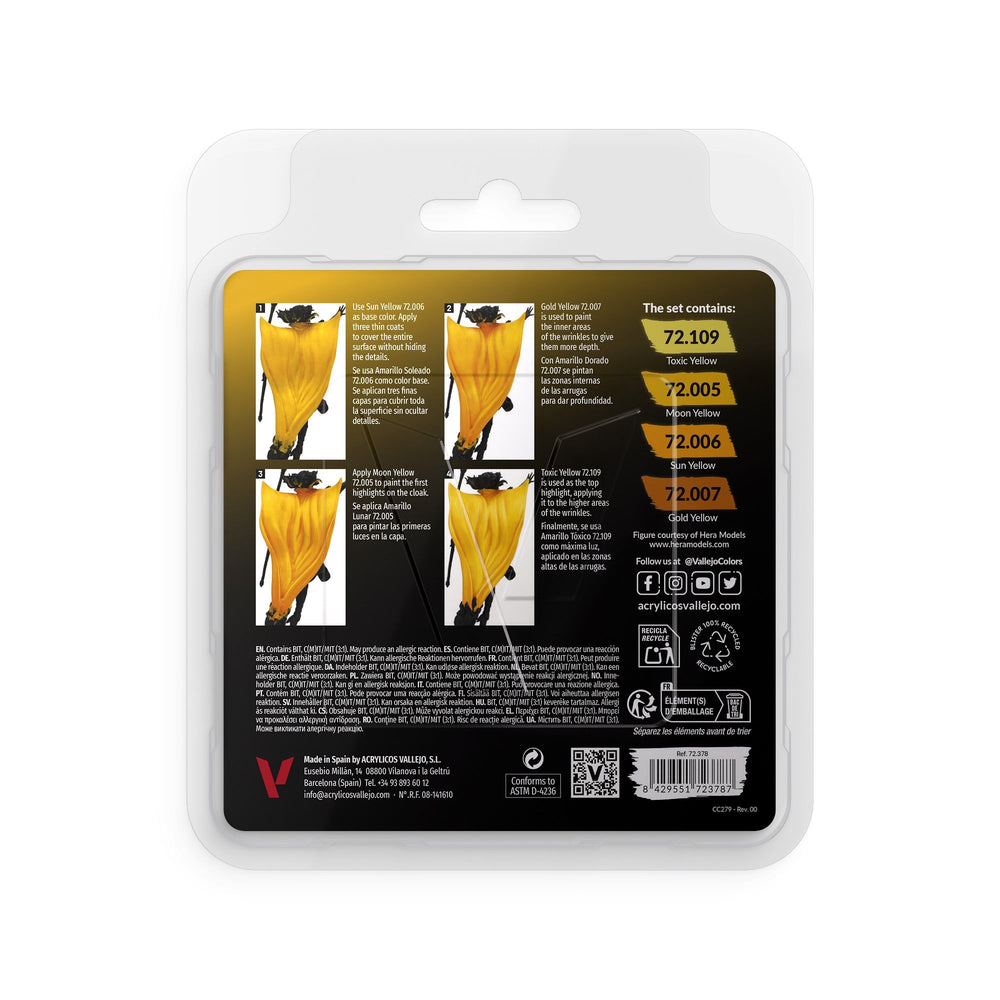 Vallejo: Game Colour: Yellow Colours Acrylic Paint Set