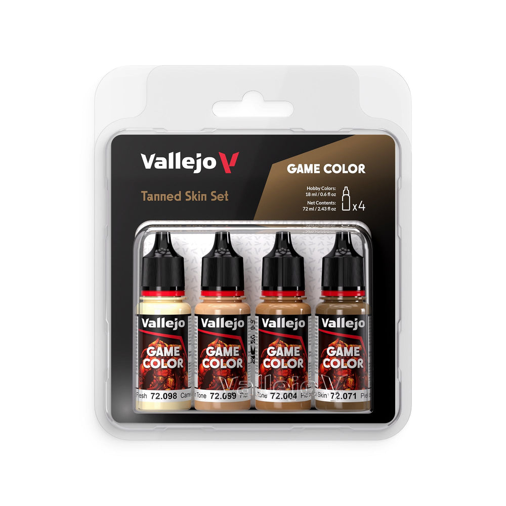 Vallejo: Game Colour: Tanned Skin Acrylic Paint Set