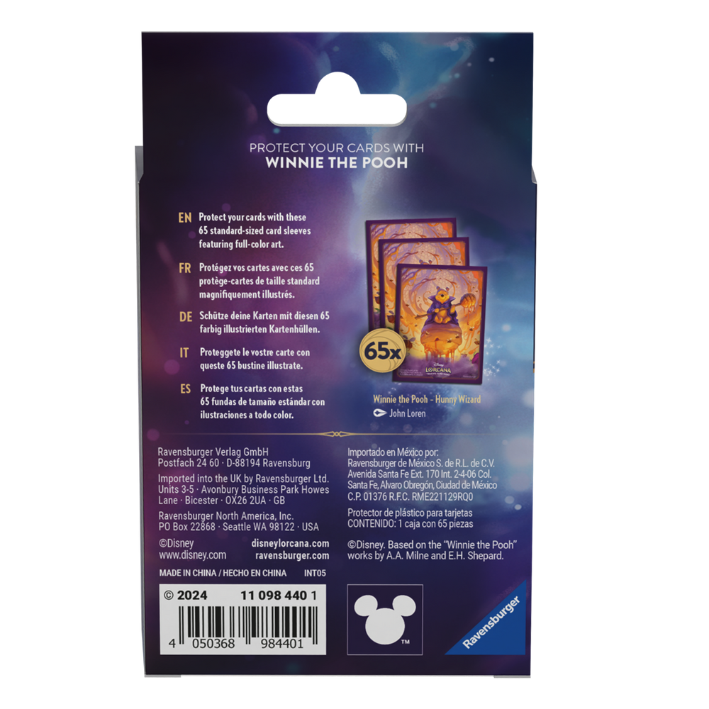 Disney Lorcana: S6 Azurite Sea Sleeves - Winnie the Pooh Honey Wizard