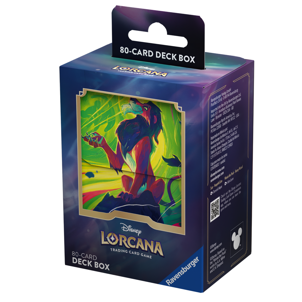Disney Lorcana: S6 Azurite Sea Deck Box - Scar Vengeful Lion