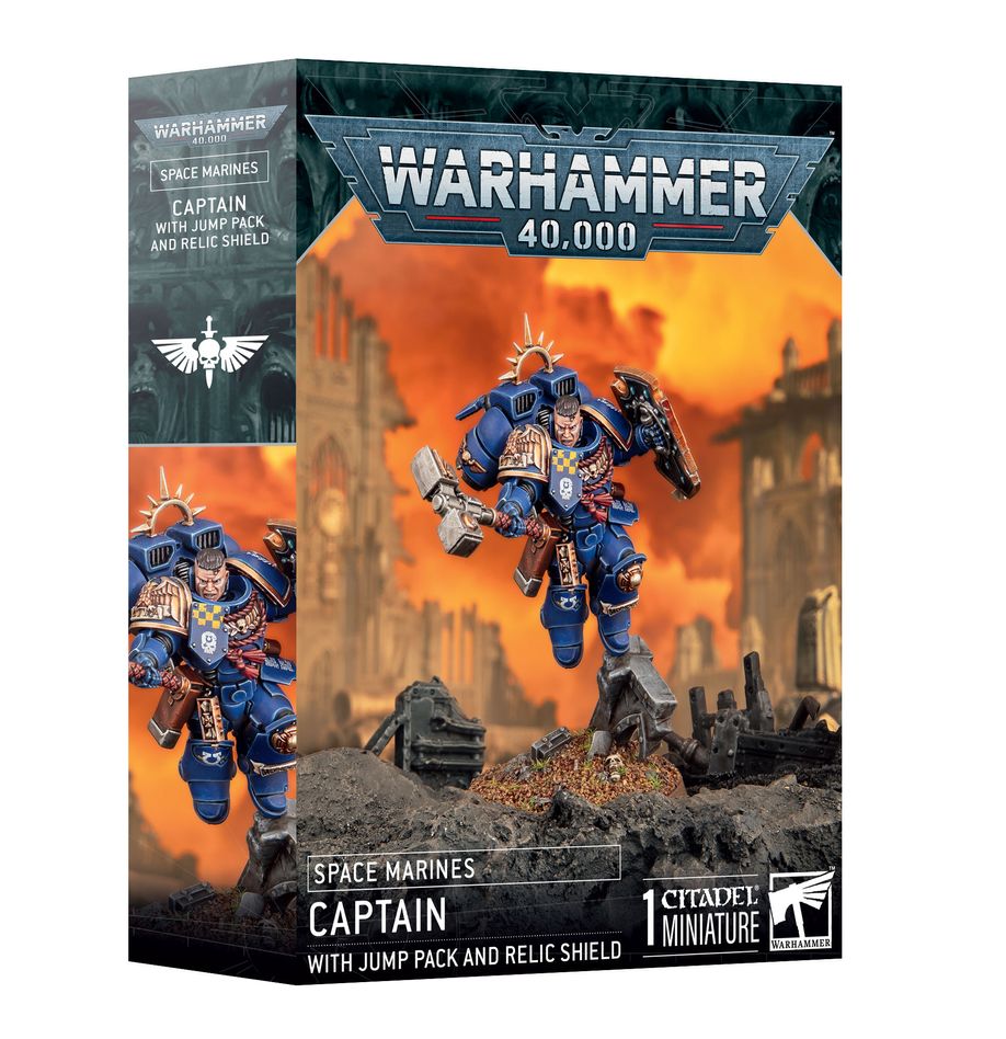 Warhammer 40000: Space Marines Captain with Jump Pack & Relic Shield