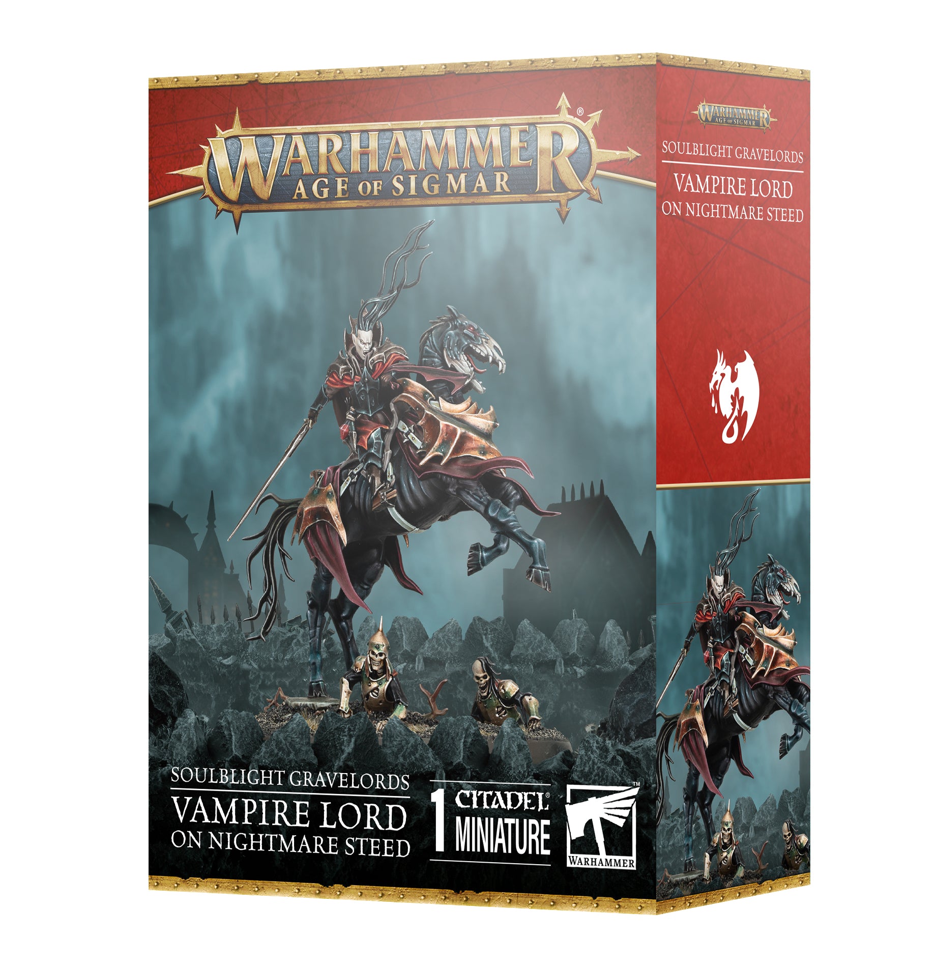 Warhammer Age of Sigmar: Soulblight Gravelords Vampire Lord on Nightmare Steed