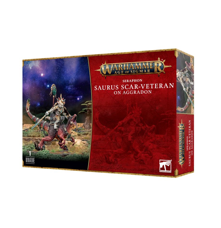 Warhammer Age of Sigmar: Seraphon Saurus Scar-Veteran on Aggradon