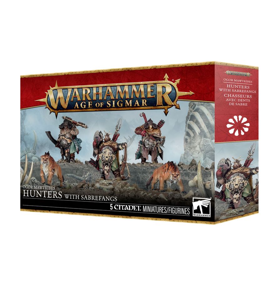 Warhammer Age Of Sigmar: Ogor Mawtribes Hunters with Sabrefangs