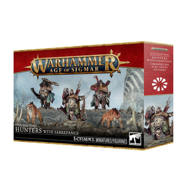 Warhammer Age Of Sigmar: Ogor Mawtribes Hunters with Sabrefangs