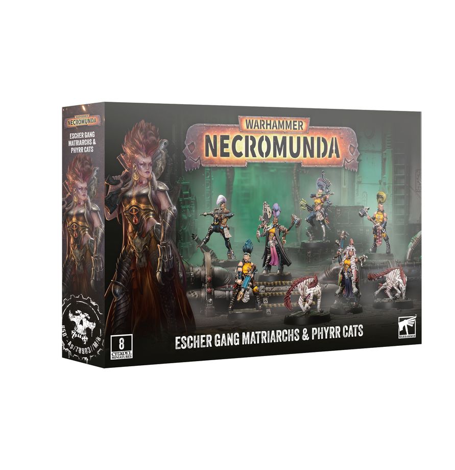 Necromunda: House Escher Gang Matriarchs and Phyrr Cats