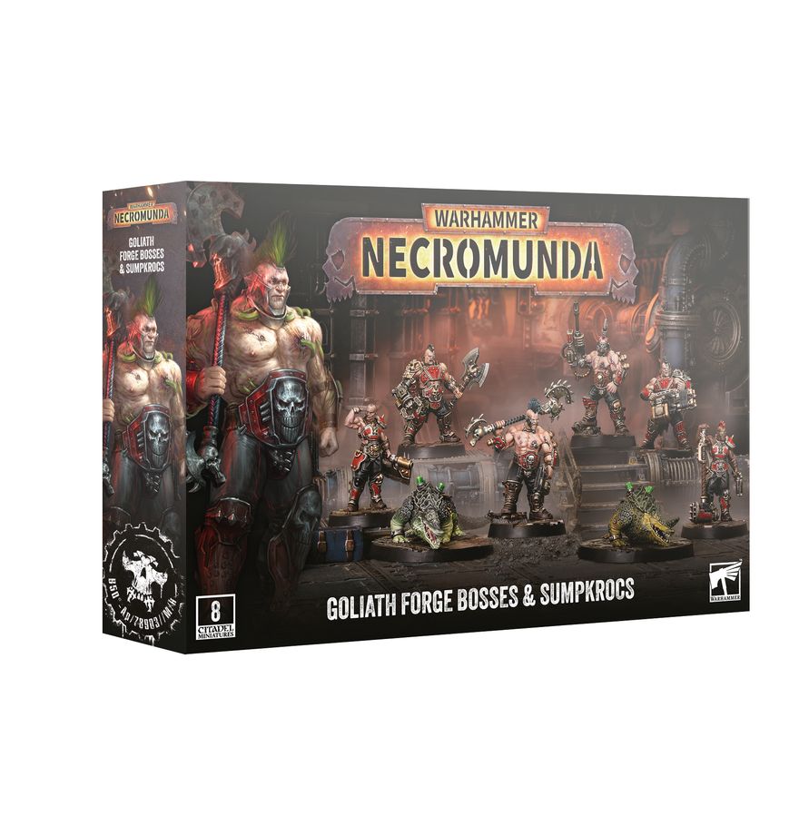 Necromunda: House Goliath Forge Bosses and Sumpkrocs