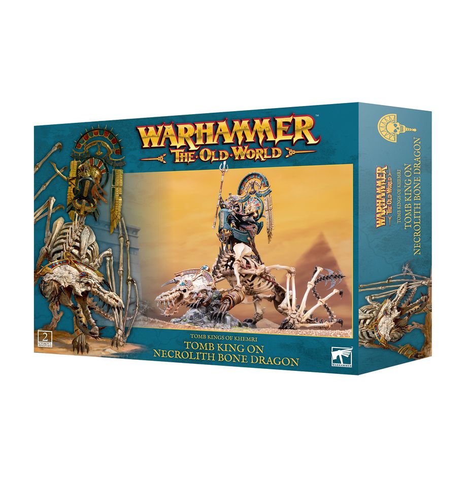 Warhammer The Old World: Tomb King of Khemri: Tomb King on Necrolith Bone Dragon