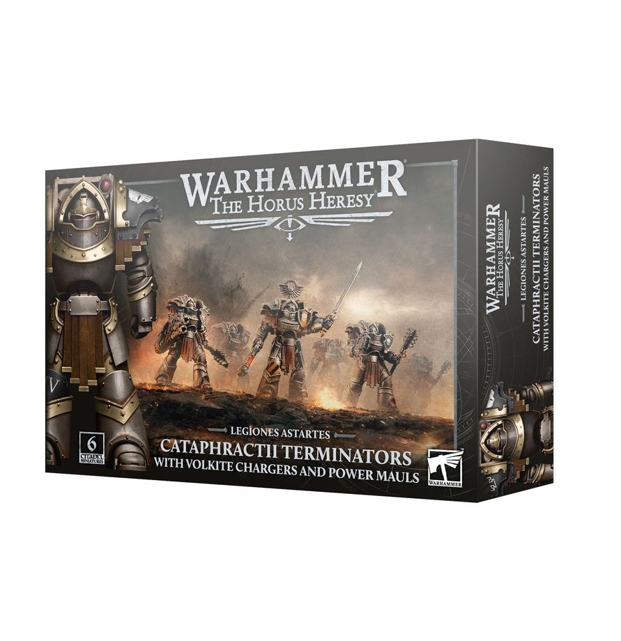 Warhammer Horus Heresy: Legiones Astartes Cataphractii Terminators with Volkite Chargers and Power Mauls