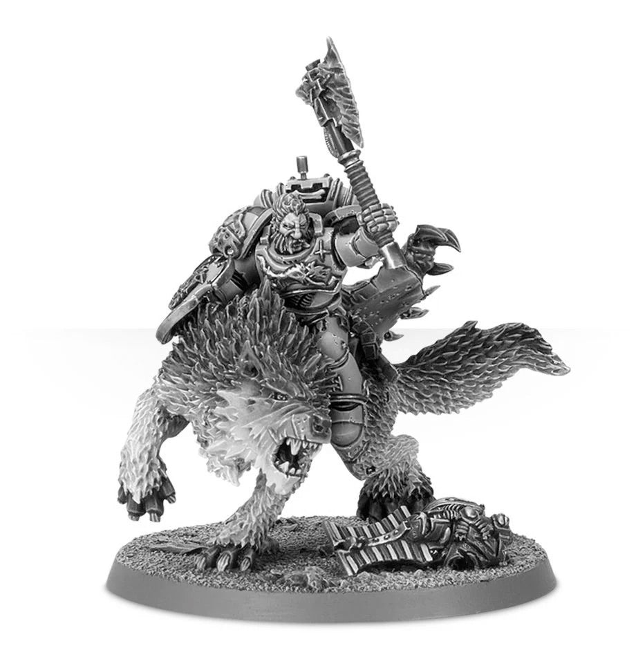 Warhammer 40000: Space Wolves Wolf Lord on Thunderwolf