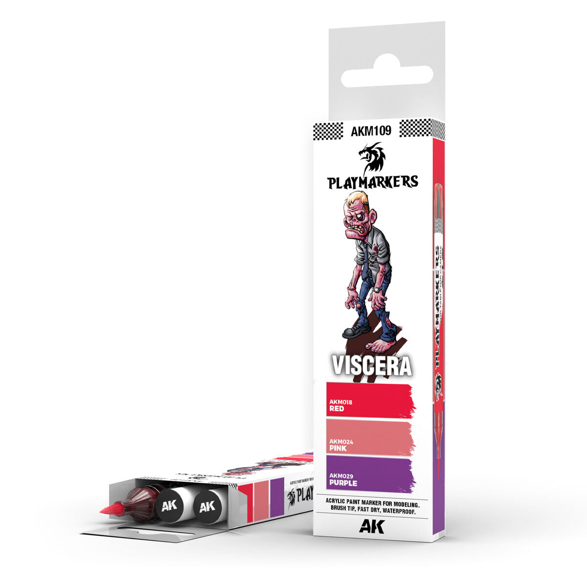 AK Interactive: Playmarkers: Viscera (3 Colours) Acrylic Paint Marker Set