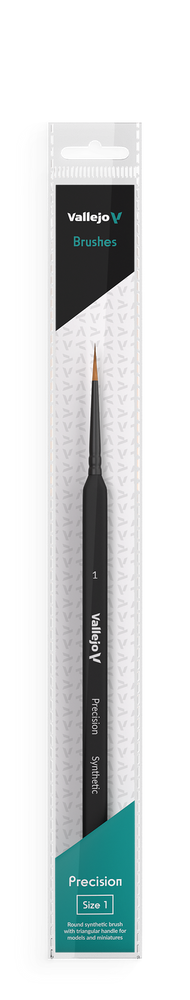 Vallejo: Brushes: Precision Synthetic Round Brush, Triangular Handle No. 1