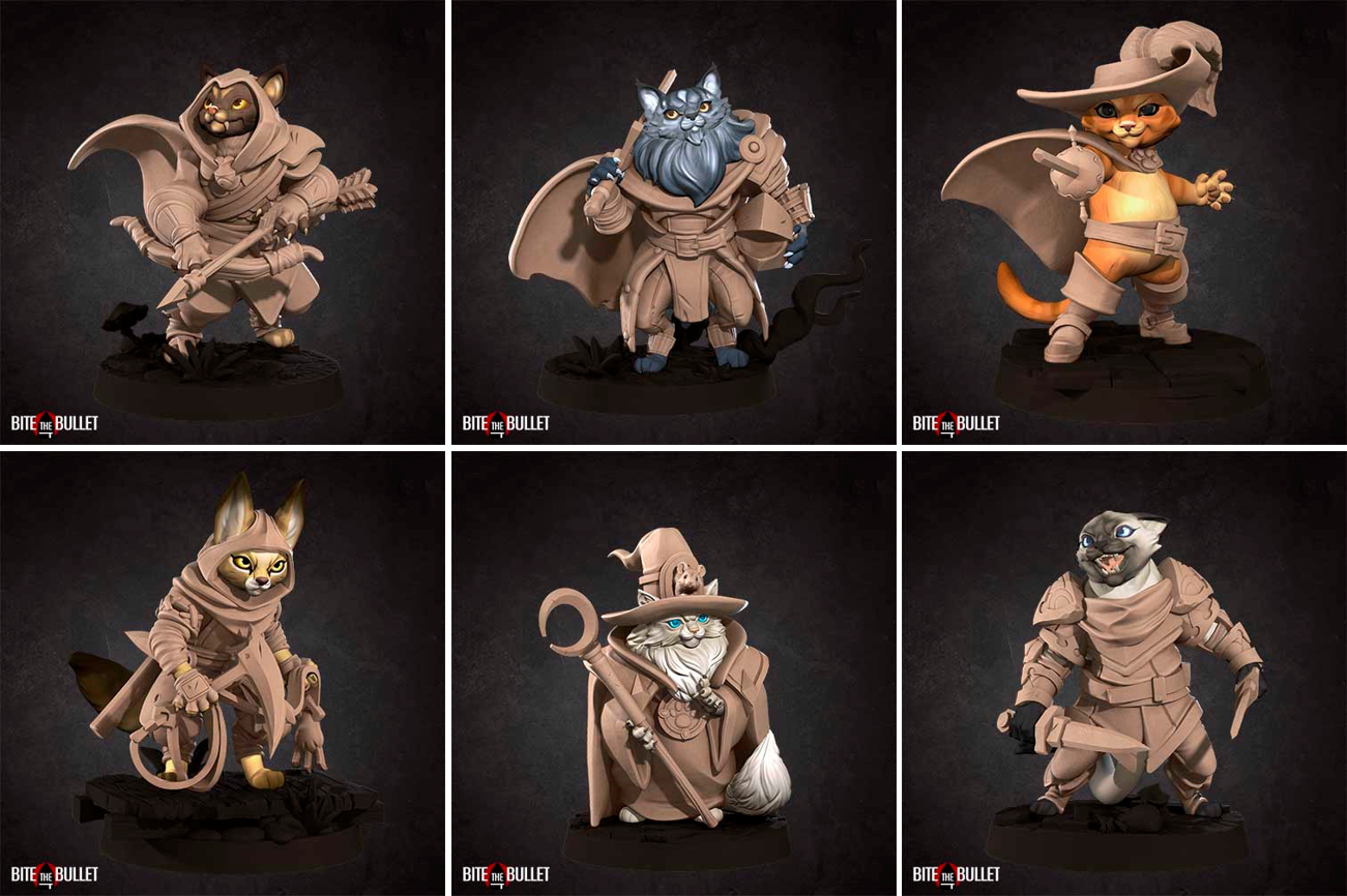 Pluto Minis: Catfolk - Set C