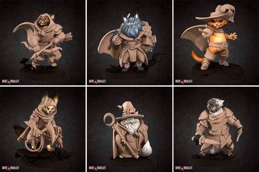 Pluto Minis: Catfolk - Set C