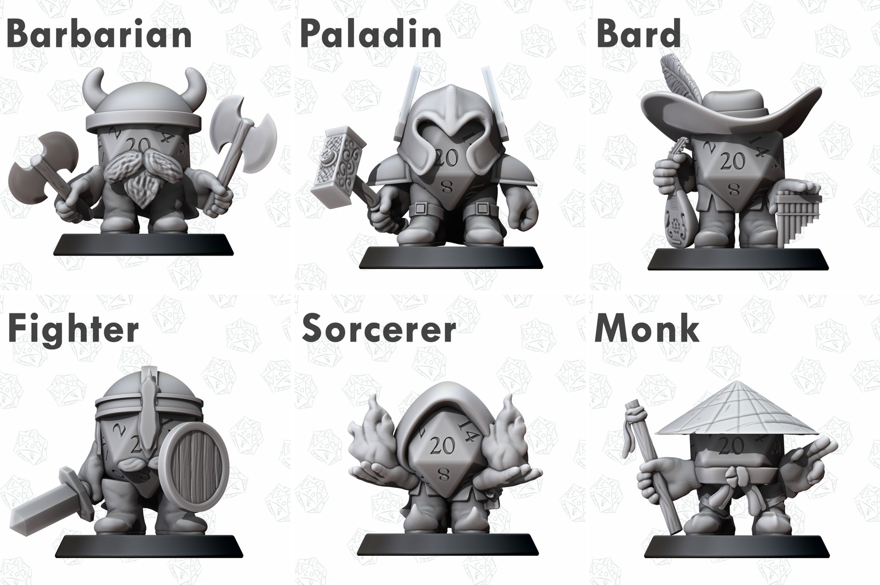 Pluto Minis: D20 Heroes - Set A