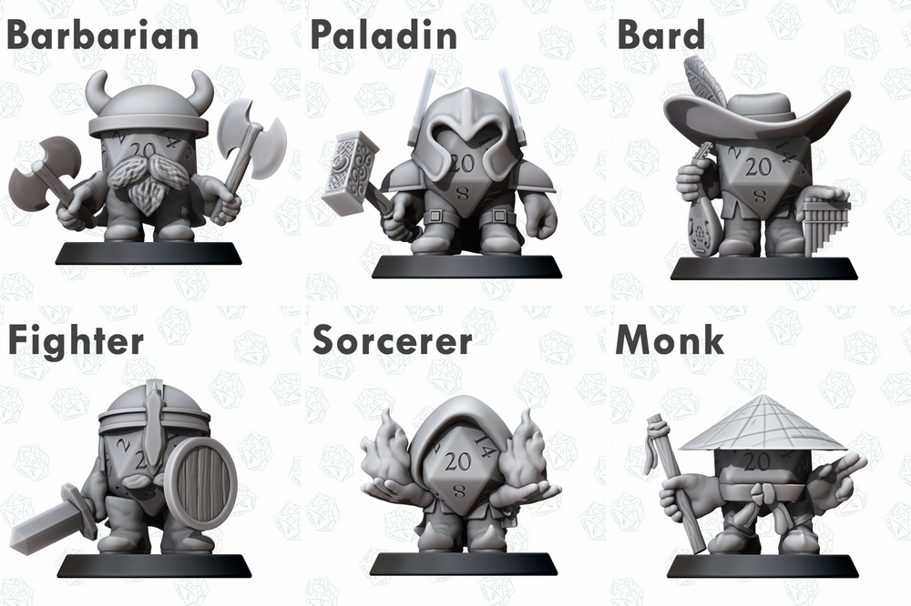 Pluto Minis: D20 Heroes - Set A