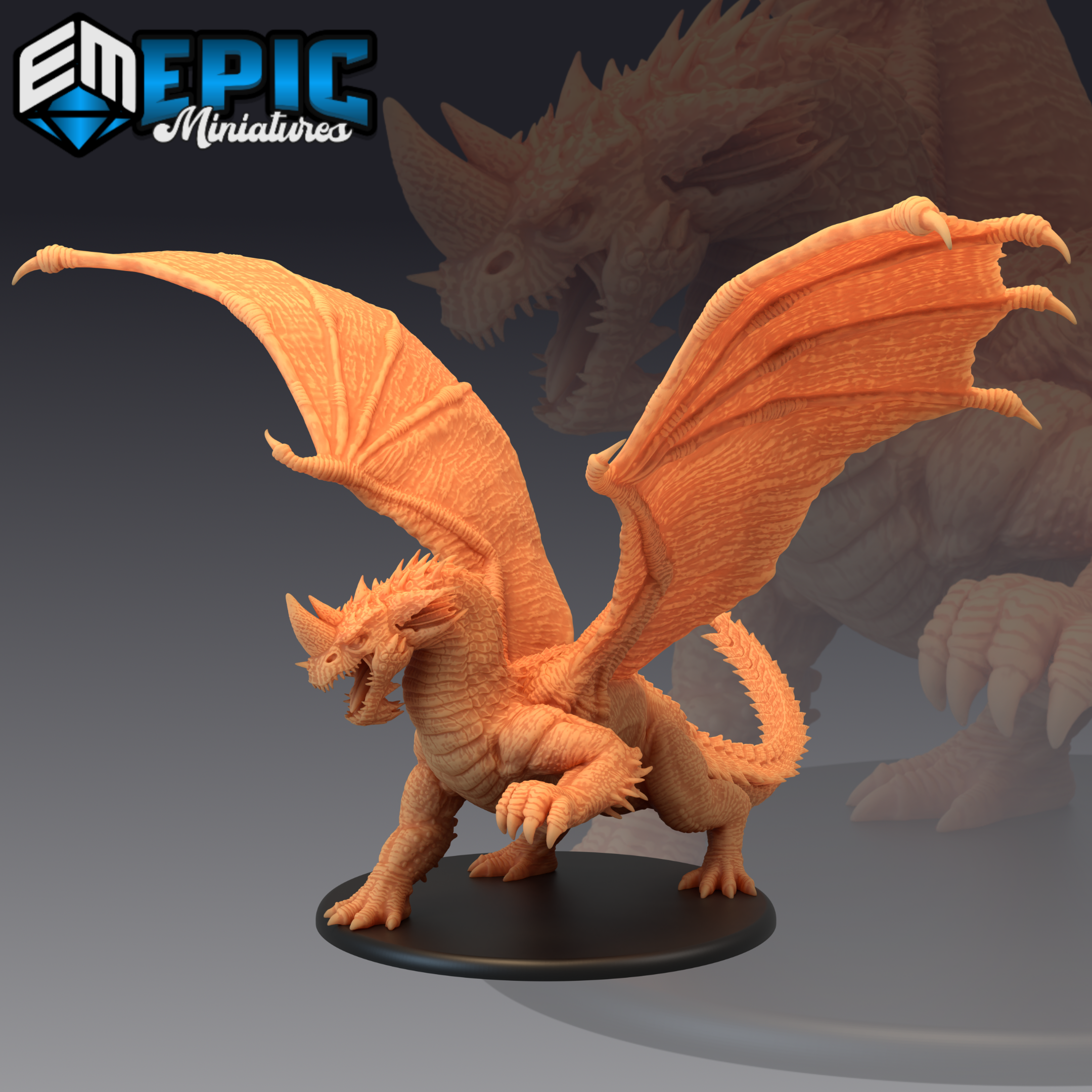 Pluto Minis: Dragon - Huge - Blue (453)