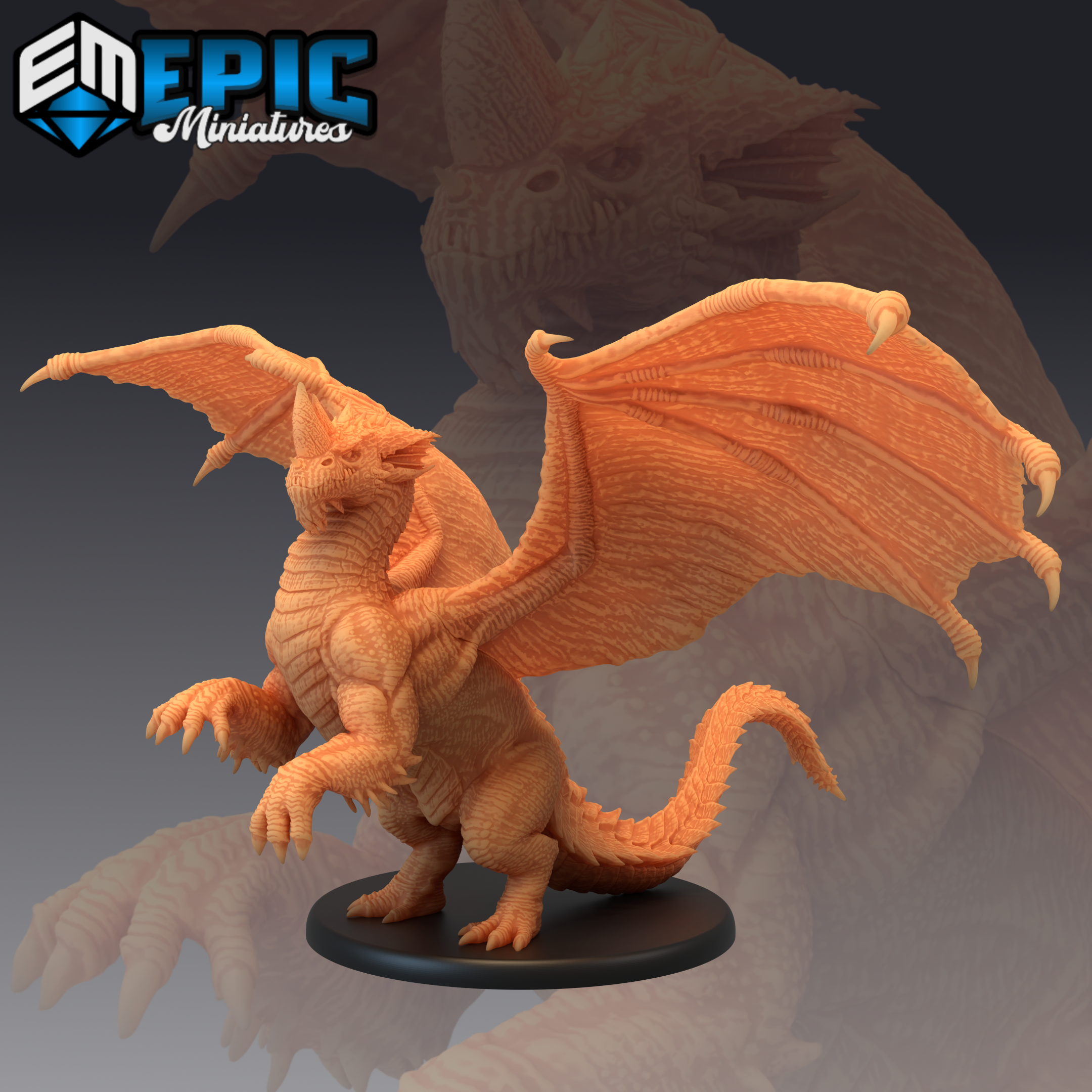 Pluto Minis: Dragon - Large - Blue (454)