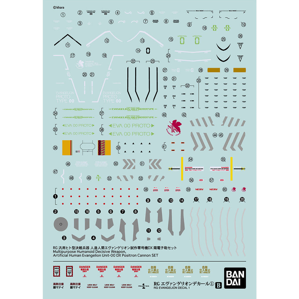 Gundam: Real Grade Evangelion Decal 1