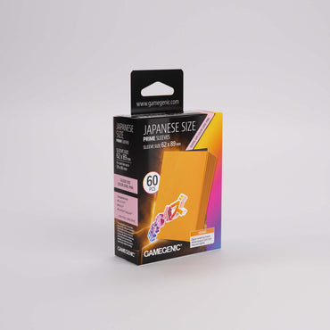 Gamegenic: Prime Japanese Sized Sleeves Size Code PINK - Sleeve Colour Orange (62mm x 89mm) (50 Sleeves Per Pack)) (Copy)
