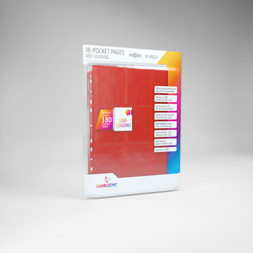 Gamegenic: Sideloading 18 Pocket Pages RED (10 Pack)