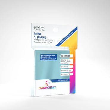 Gamegenic: Prime Board Game Sleeves Size Code DARK BLUE (Mini Square) 53mm x 53mm (50)