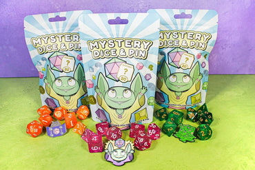 Mystery Dice Gobin : Mystery Dice Dice and Pin Bag Polyhedral Dice
