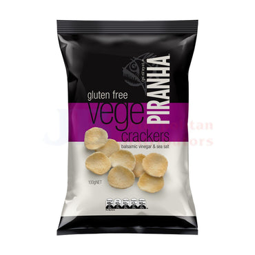 Piranha Vege Crackers Balsamic & Sea Salt 100g