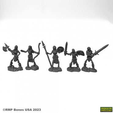 Reaper Bones USA: Dungeon Dwellers Skeleton Guardians (5)