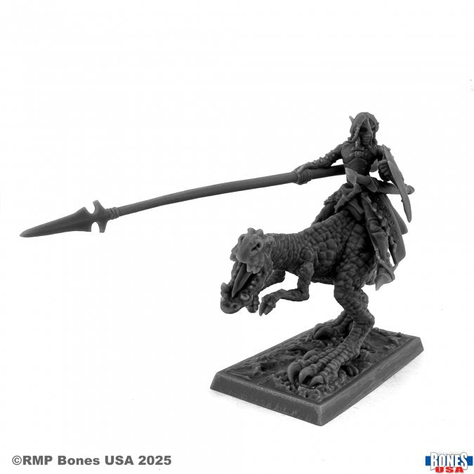 Reaper: Dungeon Dwellers: Dark Elf Hero On Lizard