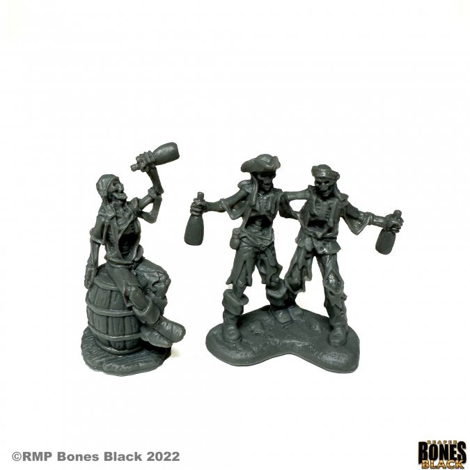 Reaper Miniatures: Bones Black: Skeletal Rum Runners