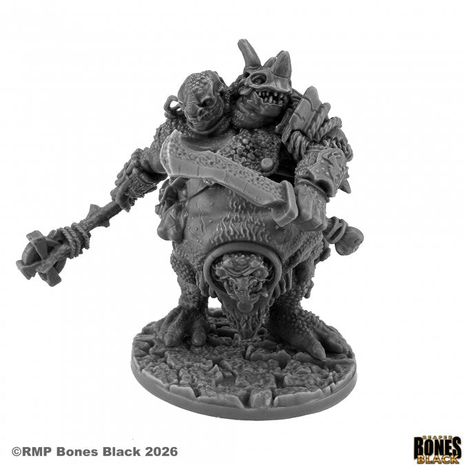 Reaper: Bones Black: Lardgulp Two-Headed Troll